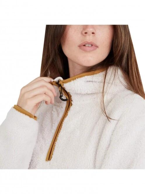 Fundango Olivia Pile Jacket női kapucnis pulóver homok színben 5
