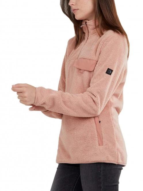Fundango Vinona Fleece Pullover női pulóver rózsaszín színben 4