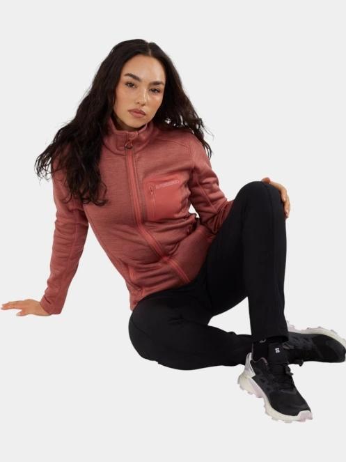 Fundango Antilles Melange Jacket női polár pulóver rózsaszín színben 4