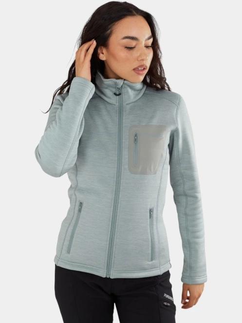 Fundango Antilles Melange Jacket női polár pulóver zöld színben 5