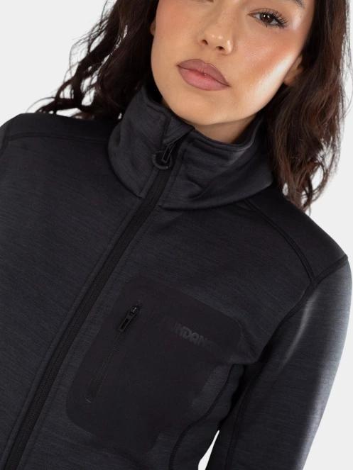 Fundango Antilles Melange Jacket női polár pulóver fekete színben 5