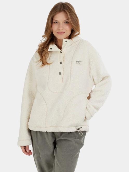 Fundango Juniper Pile Jacket női kapucnis pulóver fehér színben 2