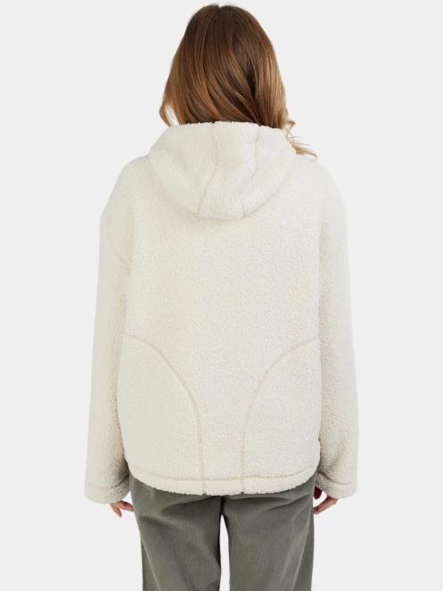 Fundango Juniper Pile Jacket női kapucnis pulóver fehér színben 3