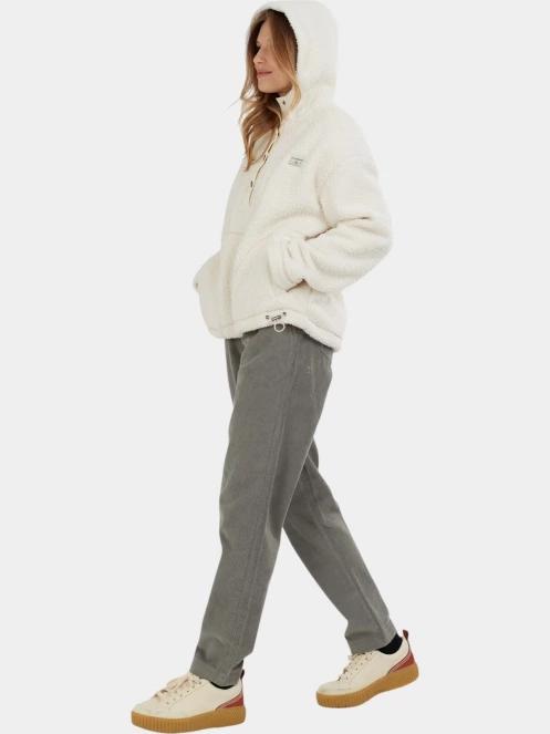 Fundango Juniper Pile Jacket női kapucnis pulóver fehér színben 4