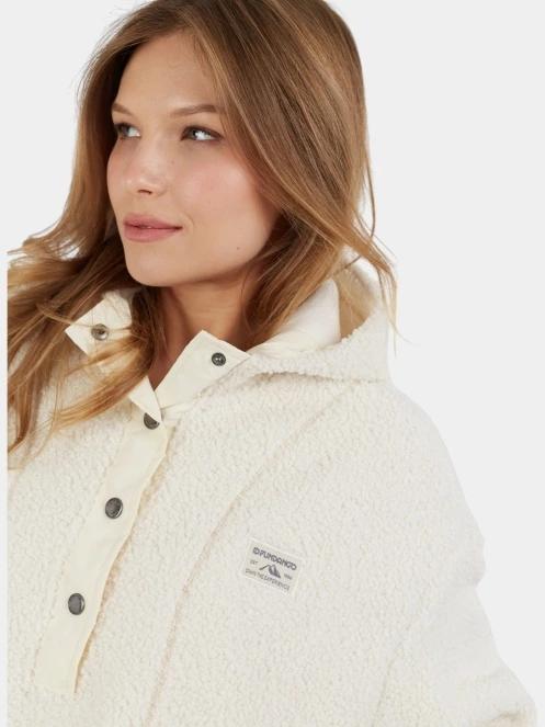 Fundango Juniper Pile Jacket női kapucnis pulóver fehér színben 7