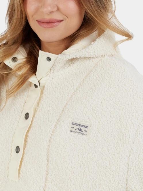 Fundango Juniper Pile Jacket női kapucnis pulóver fehér színben 8