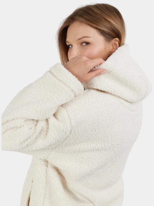 Fundango Juniper Pile Jacket női kapucnis pulóver fehér színben 9