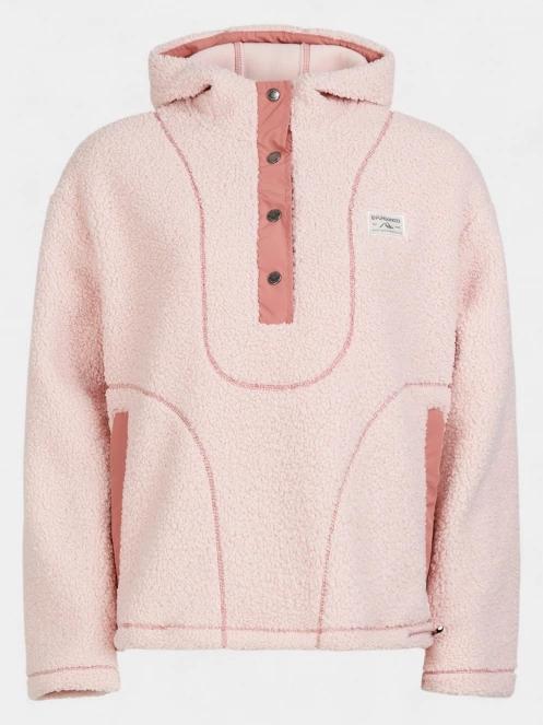 Fundango Juniper Pile Jacket női kapucnis pulóver rózsaszín színben 8
