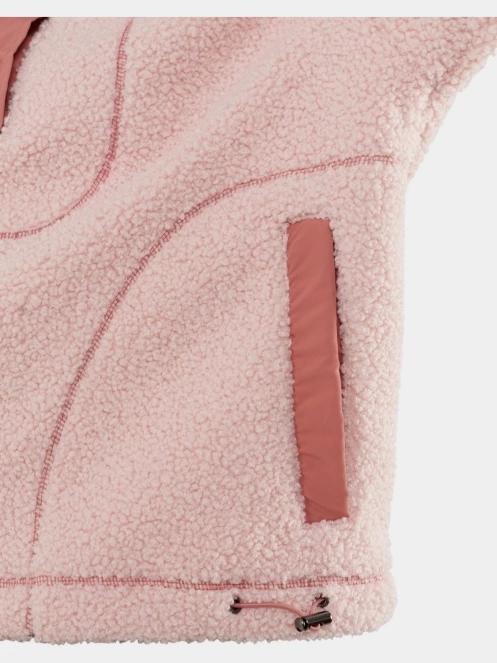 Fundango Juniper Pile Jacket női kapucnis pulóver rózsaszín színben 7