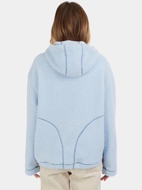 Fundango Juniper Pile Jacket női kapucnis pulóver világoskék színben 3