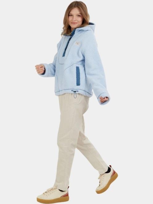 Fundango Juniper Pile Jacket női kapucnis pulóver világoskék színben 6