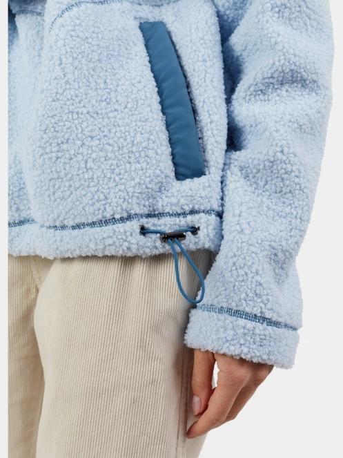 Fundango Juniper Pile Jacket női kapucnis pulóver világoskék színben 7