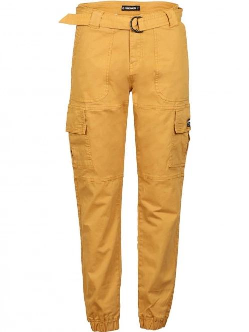 Fundango Alina Cargo Pants női oldalzsebes utcai nadrág sárga színben 8
