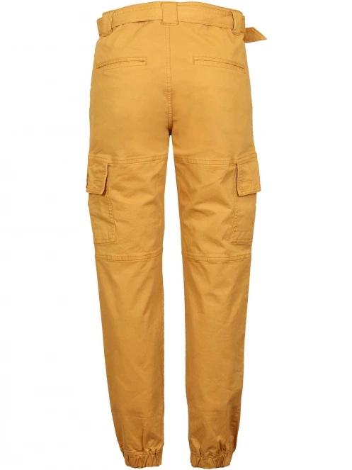 Fundango Alina Cargo Pants női oldalzsebes utcai nadrág sárga színben 9