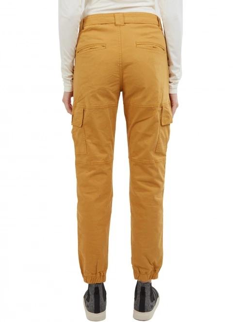 Fundango Alina Cargo Pants női oldalzsebes utcai nadrág sárga színben 3