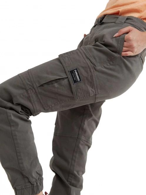 Fundango Alina Cargo Pants női oldalzsebes utcai nadrág oliva színben 5