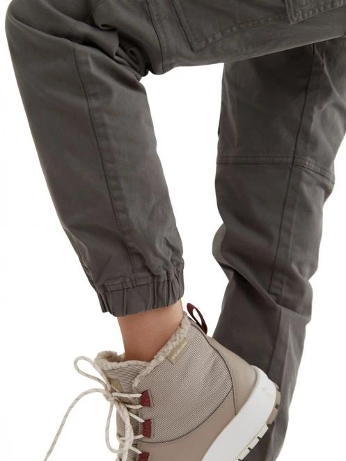 Fundango Alina Cargo Pants női oldalzsebes utcai nadrág oliva színben 7