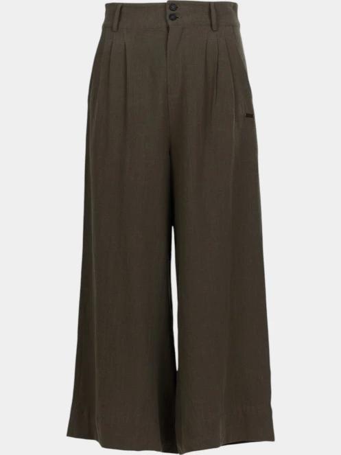 Fundango Piper Pants női hosszú nadrág oliva színben 7