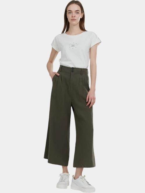 Fundango Piper Pants női hosszú nadrág oliva színben 4