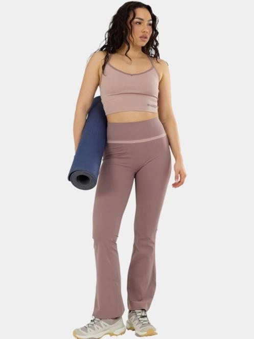 Fundango Flare Leggings női leggings barna színben 2