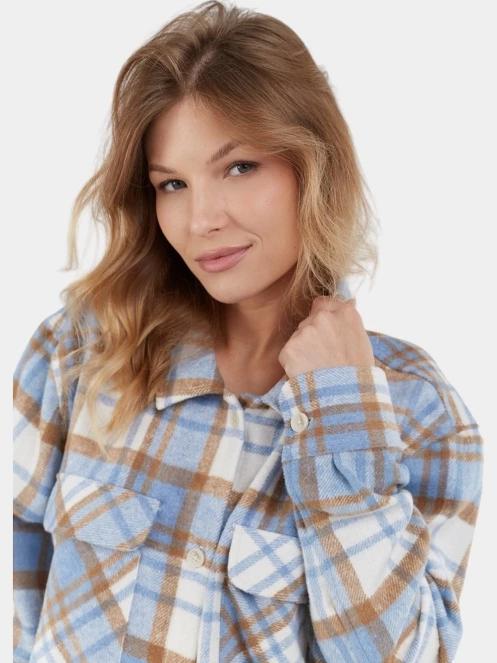 Fundango Ashley Shirt Jacket női ingkabát kék színben 7