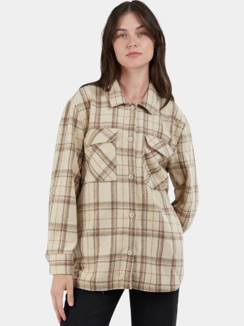 Fundango Ashley Shirt Jacket női ingkabát homok színben 2