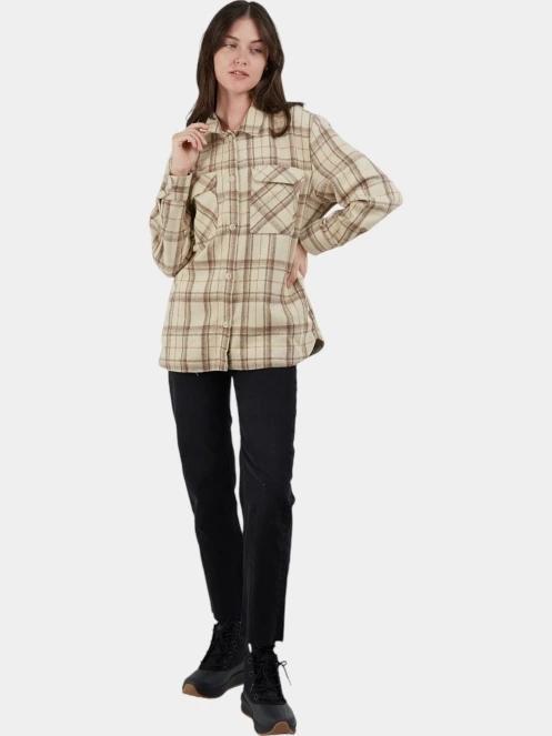 Fundango Ashley Shirt Jacket női ingkabát homok színben 4