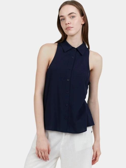 Fundango Myrto Sleeveless Shirt női blúz sötétkék színben 2