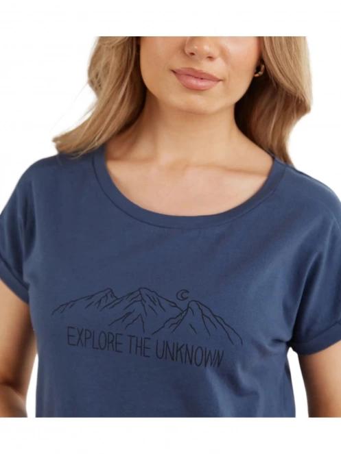 Fundango Atmos T-shirt női rövid ujjú póló sötétkék színben 7
