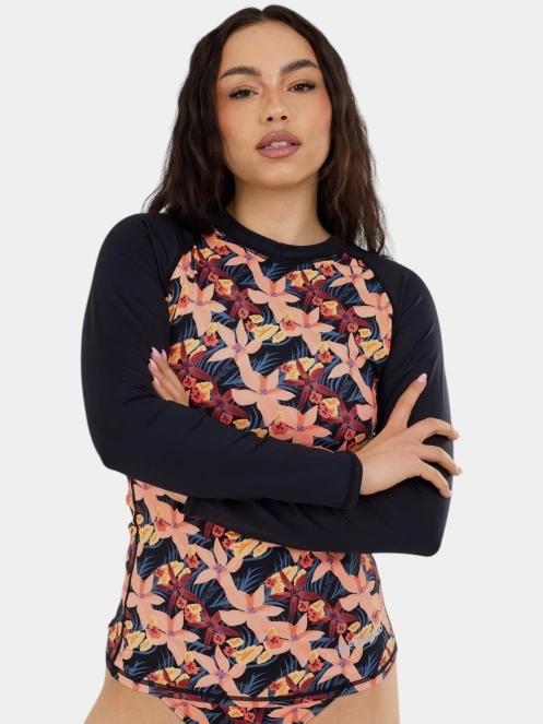 Fundango Joyce Long Sleeve Rashguard női hosszú ujjú lycra rózsaszín színben 2