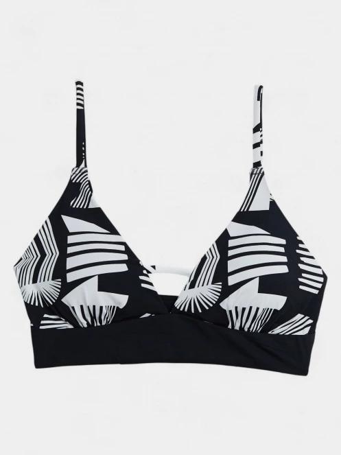 Fundango Sahara V-neck Cami Top női bikini felső fekete színben 7