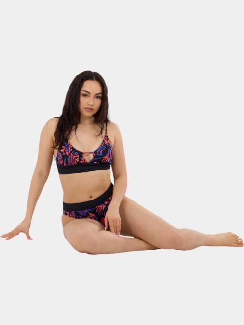 Fundango Sahara V-Neck Cami Top női bikini felső fekete színben 3