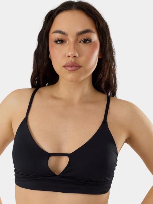 Fundango Sahara V-Neck Cami Top női bikini felső fekete színben 6