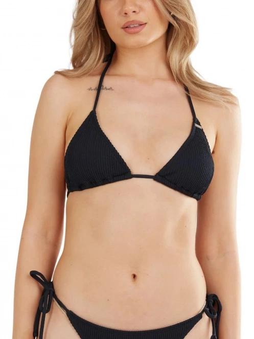 Fundango Innisfil Triangle Jacquard Top női bikini felső fekete színben 2