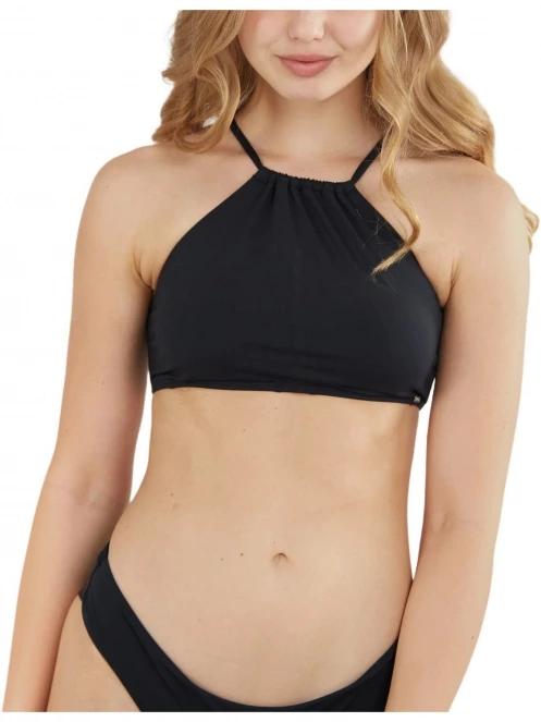 Fundango Hogg High Neck Top női bikini felső fekete színben 2