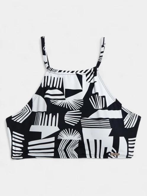 Fundango Hogg High Neck Top női bikini felső fekete színben 7