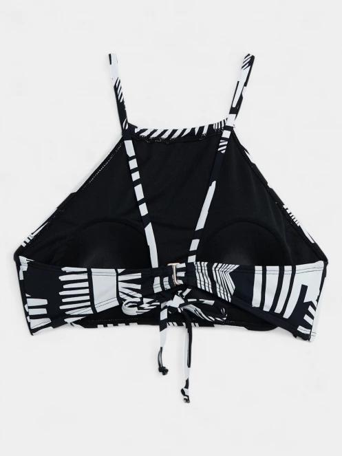 Fundango Hogg High Neck Top női bikini felső fekete színben 8