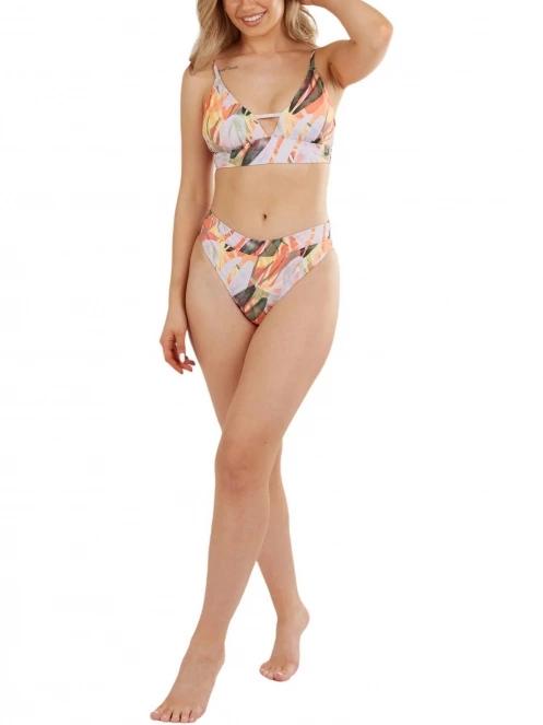Fundango Sahara Mid Waist Full Bottoms női bikini alsó lila színben 4