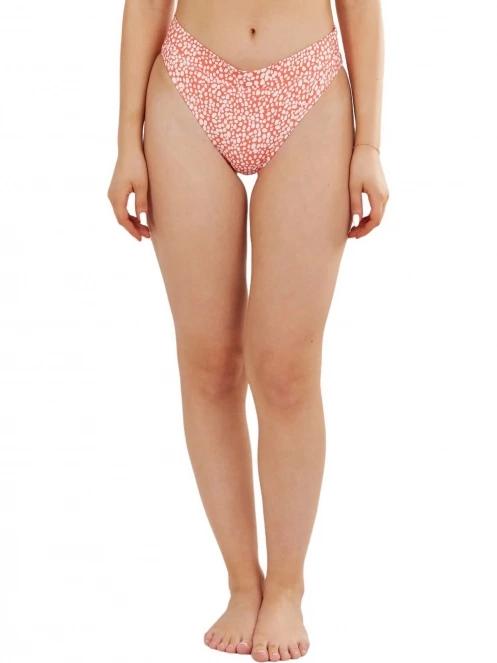 Fundango Sahara Mid Waist Full Bottoms női bikini alsó piros színben 2
