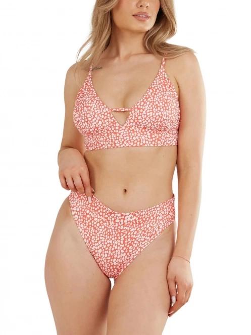 Fundango Sahara Mid Waist Full Bottoms női bikini alsó piros színben 6