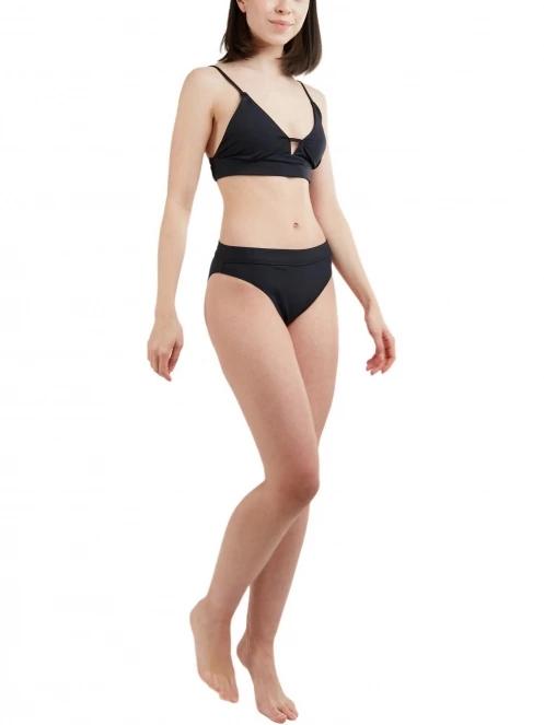 Fundango Sahara Mid Waist Full Bottoms női bikini alsó fekete színben 2