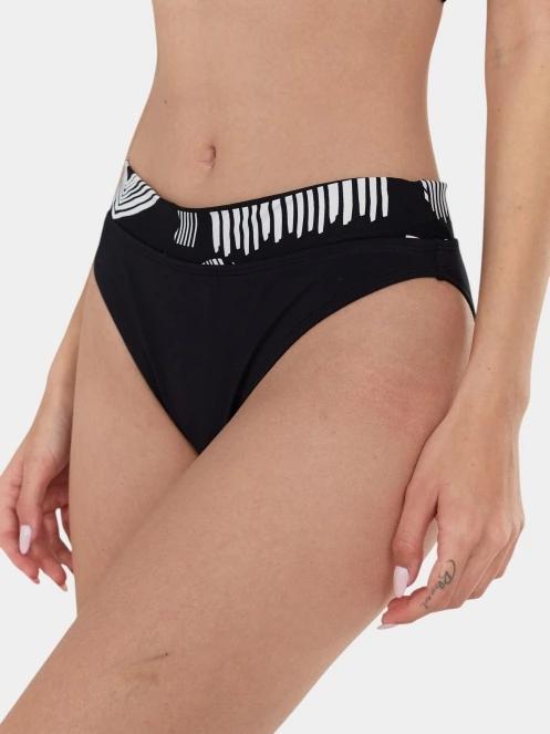Fundango Sahara Mid Waist Full Bottom női bikini alsó fekete színben 2