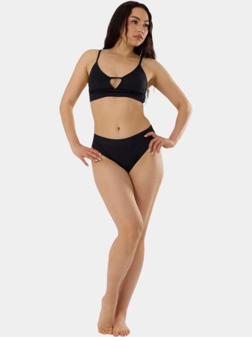 Fundango Sahara Midwaist Full Bottom női bikini alsó fekete színben 4