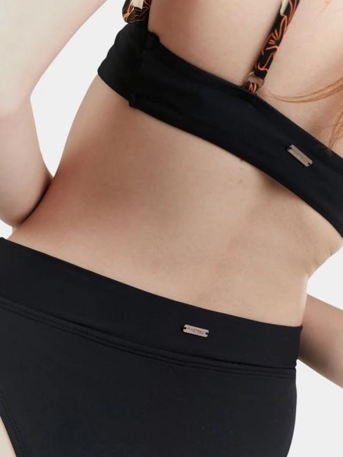Fundango Sahara Midwaist Full Bottom női bikini alsó fekete színben 7