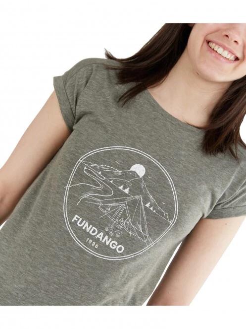 Fundango Amira T-shirt női rövid ujjú póló oliva színben 4