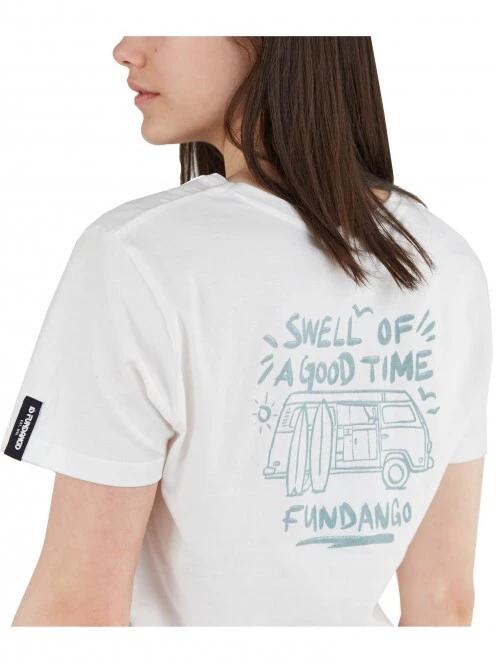 Fundango Bolton T-shirt női rövid ujjú póló fehér színben 6