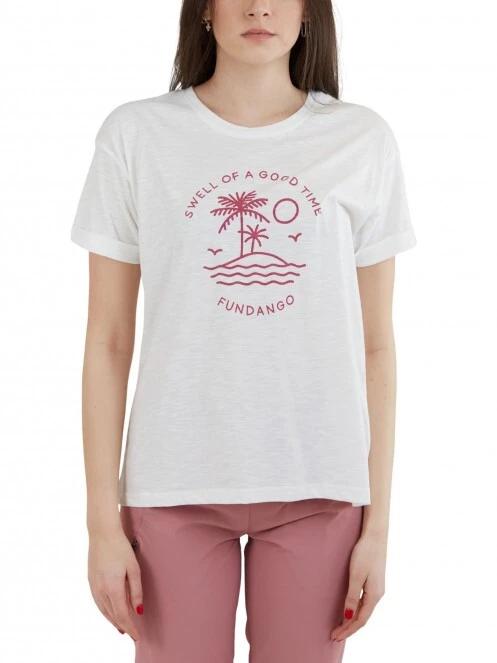 Fundango Nissa T-shirt női rövid ujjú póló fehér színben 2
