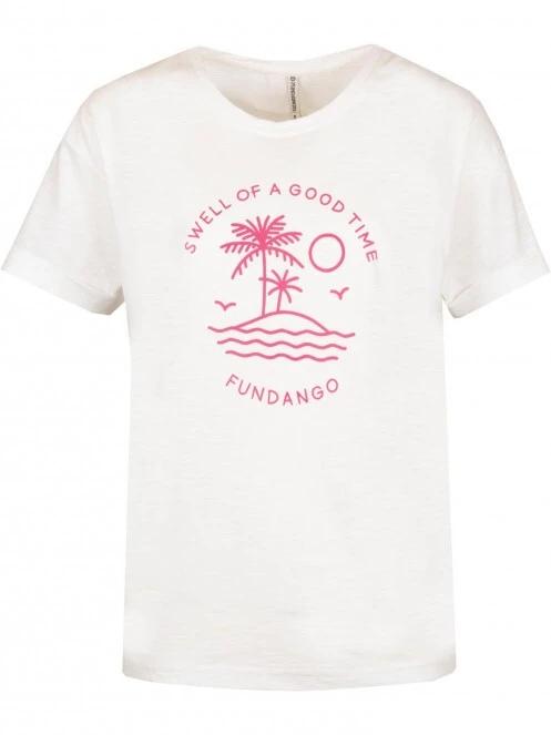 Fundango Nissa T-shirt női rövid ujjú póló fehér színben 6