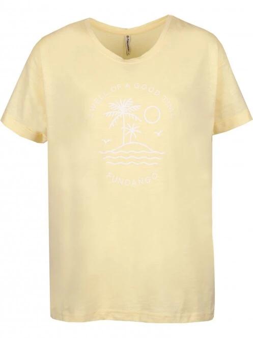 Fundango Nissa T-shirt női rövid ujjú póló sárga színben 6