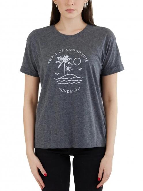 Fundango Nissa T-shirt női rövid ujjú póló szürke színben 2